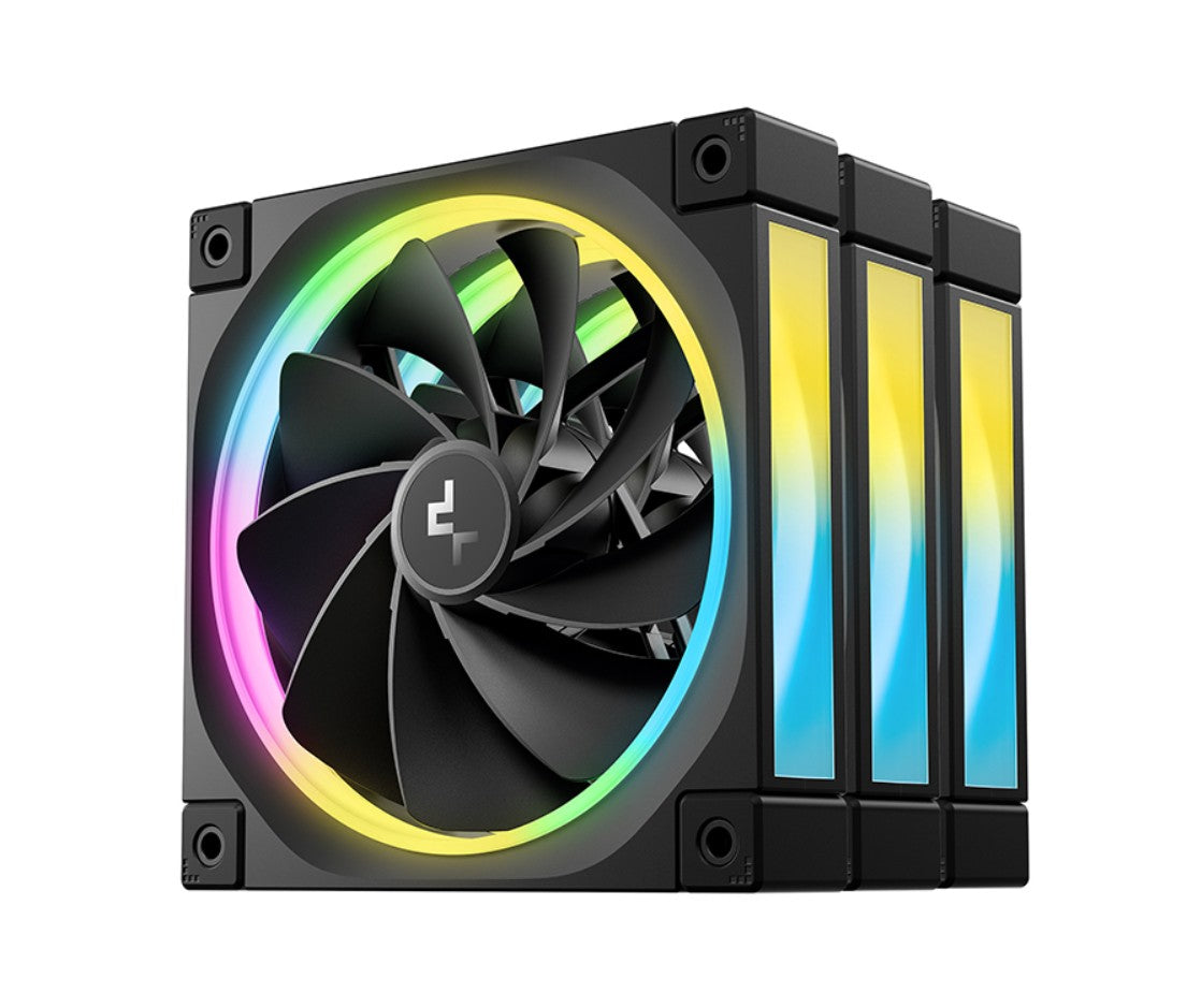 DeepCool FL12R 120mm (3-Pack) Unique Addressable RGB  High Performance Fans,  Low Noise, 4-pin PWM, Fluid Dynamic Bearing DeepCool FL12R 120mm (3-Pack) Unique Addressable RGB  High Performance Fans,  Low Noise, 4-pin PWM, Fluid Dynamic Bearing